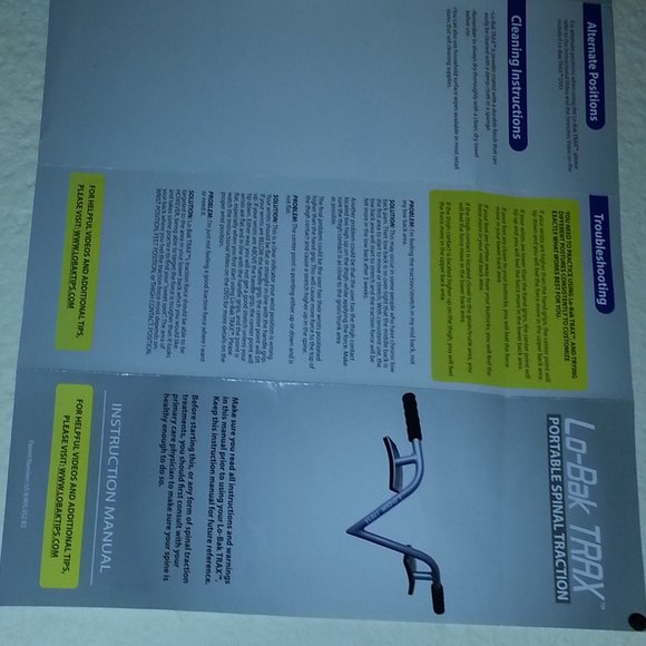 Portable Spinal Traction BY Lo-Bak TRAX Easy Comfort Home Office Travel Unisex - Picture 4 of 6